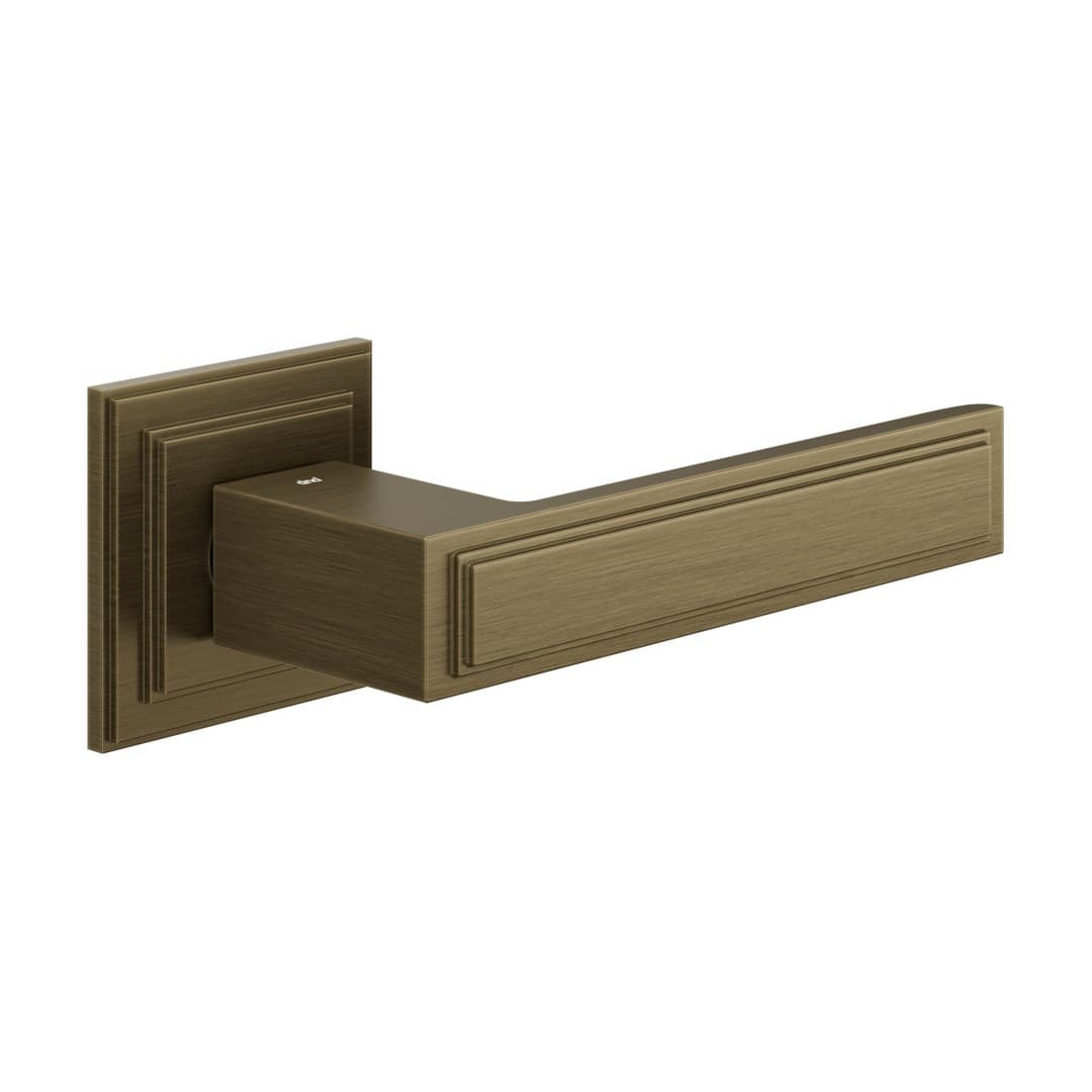DnD Ginevra – Πόμολο Πόρτας Ροζέτα – Lucrezia Quadra – Matt satin bronze (GI19-OGH)