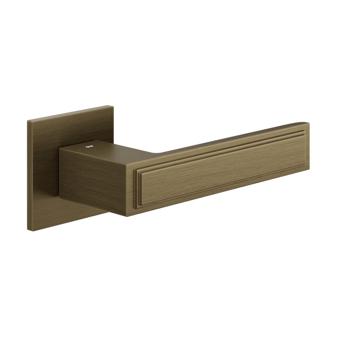 DnD Ginevra – Πόμολο Πόρτας Ροζέτα – Fine Quadra – Matt satin bronze (GI41-OGH)