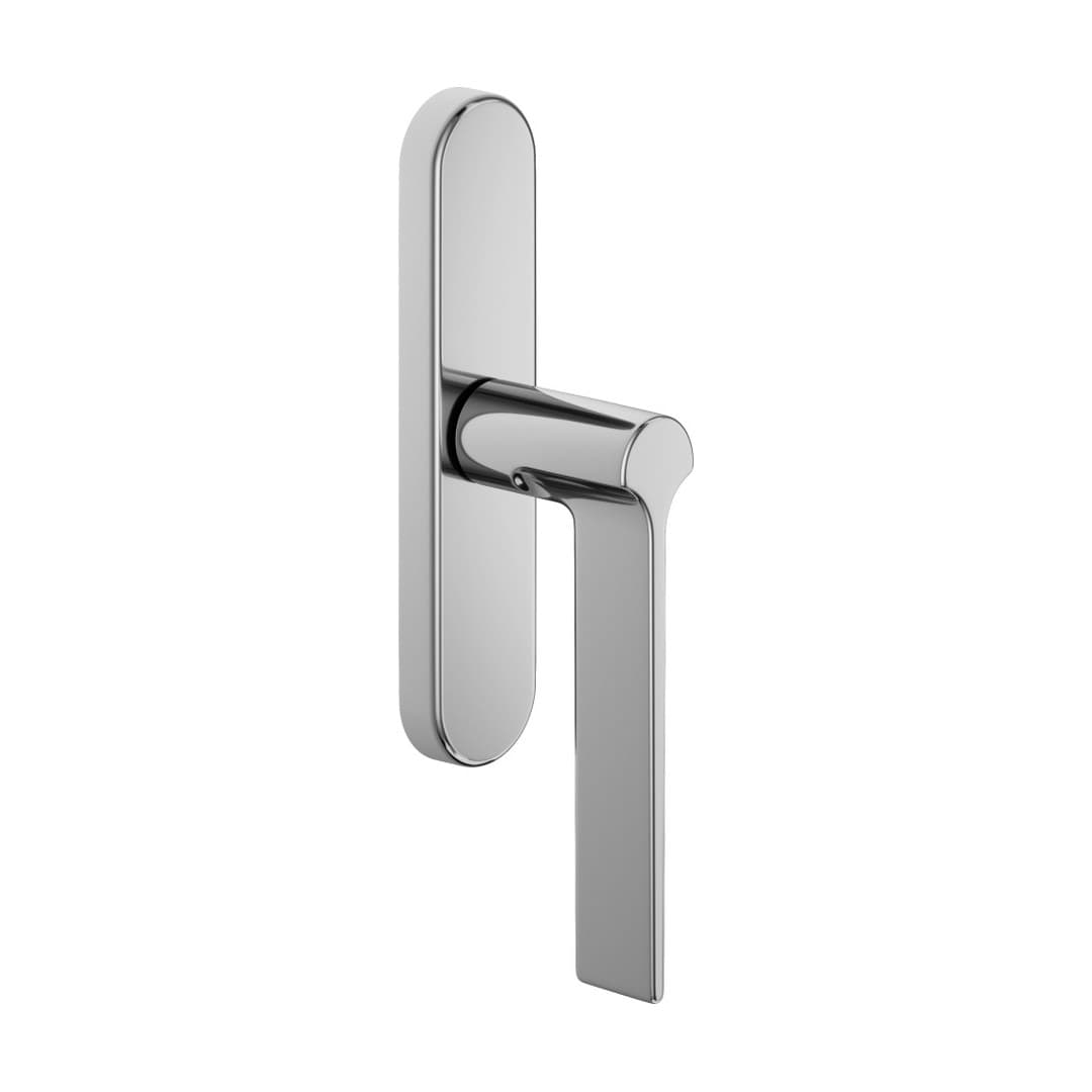 DnD Ginkgo – Πόμολο Παραθύρου – Cremonese su placca ovale – Polished chrome (GK20C-OC)