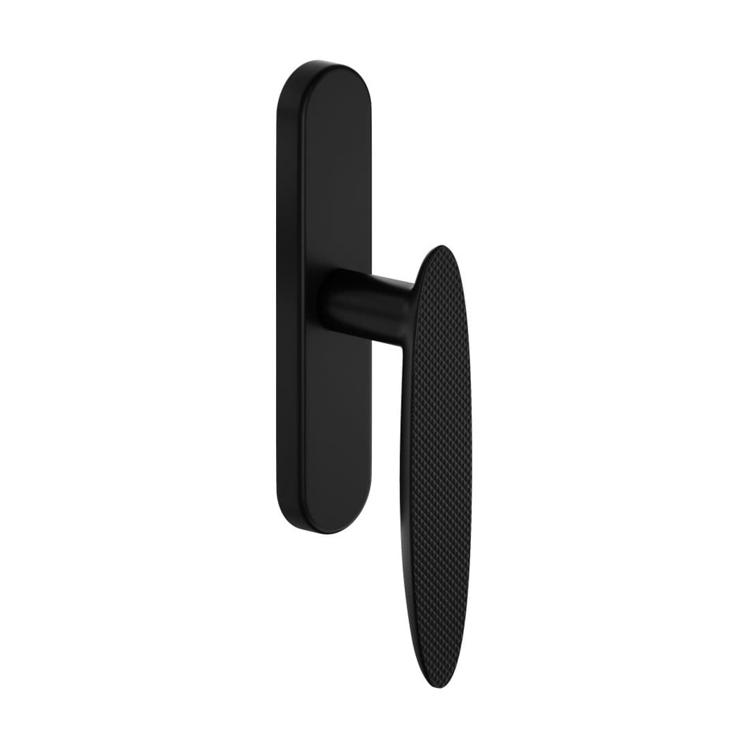 DnD Ellipse Brilliant – Πόμολο Παραθύρου – Cremonese su placca ovale – Black (IB20C-ONO)