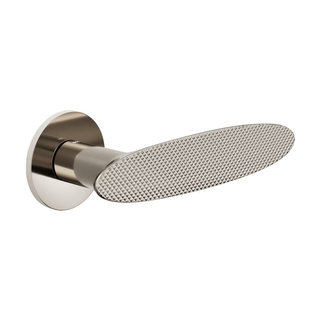 DnD Ellipse Brilliant – Πόμολο Πόρτας Ροζέτα – Fine Tonda – Bright nickel (IB40-PVN)
