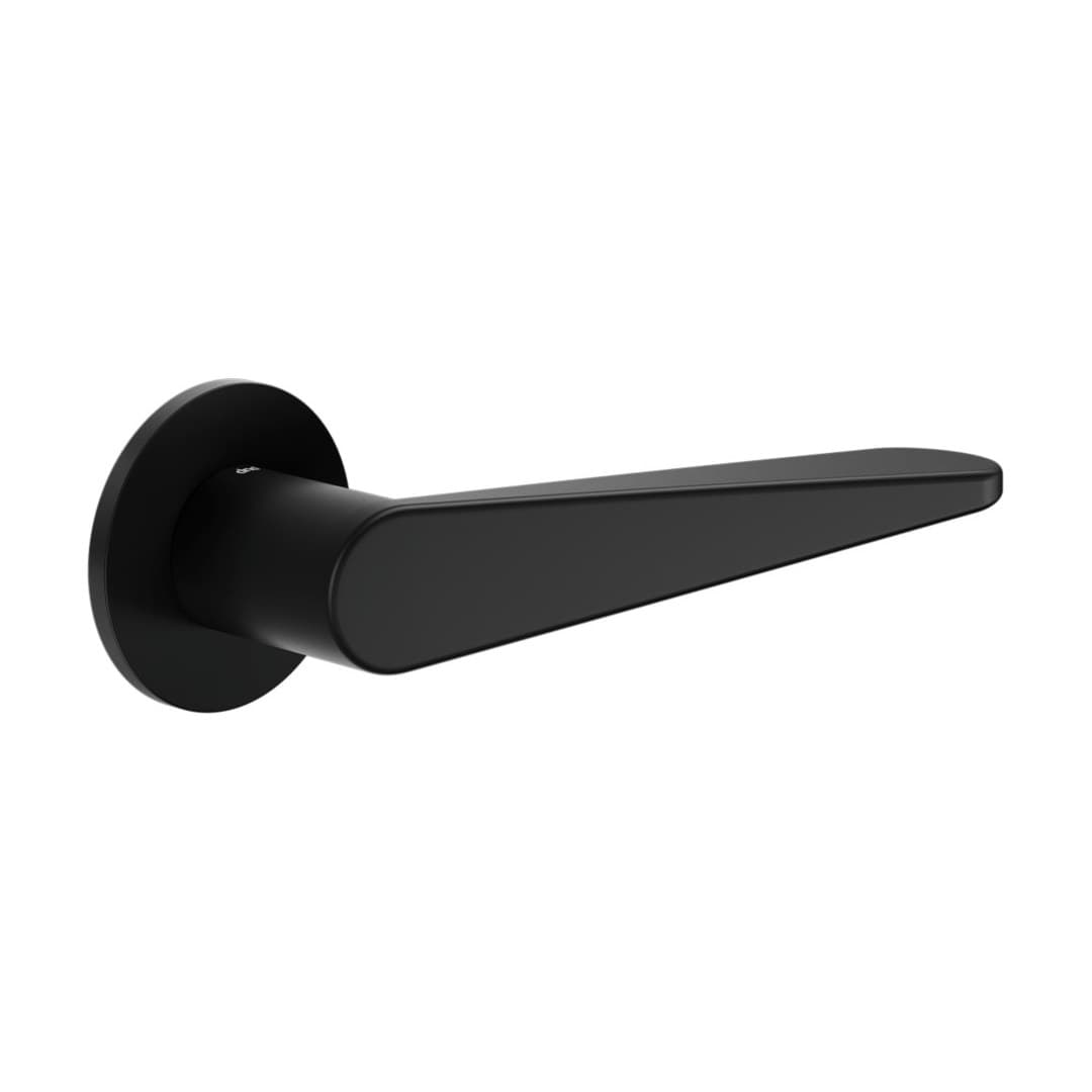 DnD Iki – Πόμολο Πόρτας Ροζέτα – Fine Tonda – Black (IK40-ZNE)