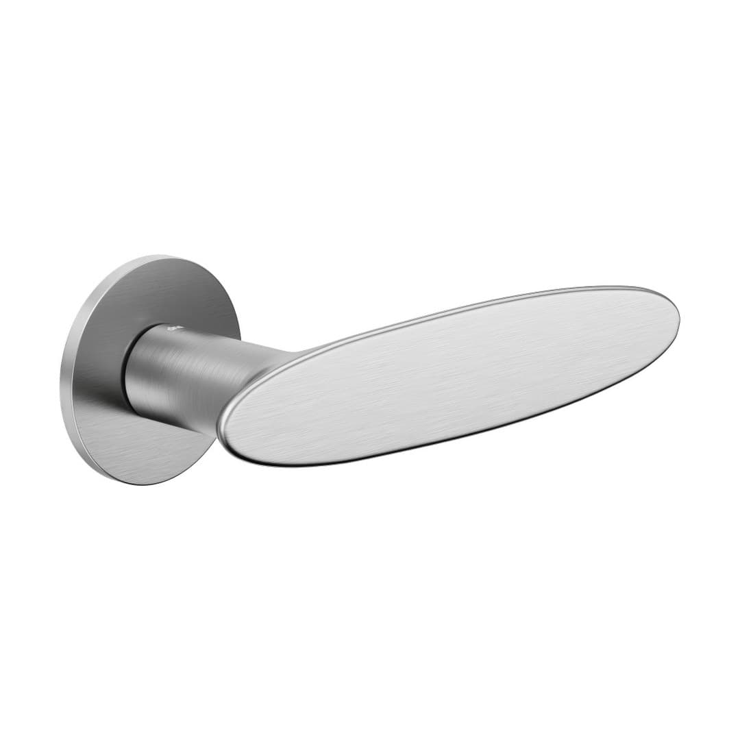 DnD Ellipse – Πόμολο Πόρτας Ροζέτα – Fine Tonda – Satin chrome (IP40-OCS)