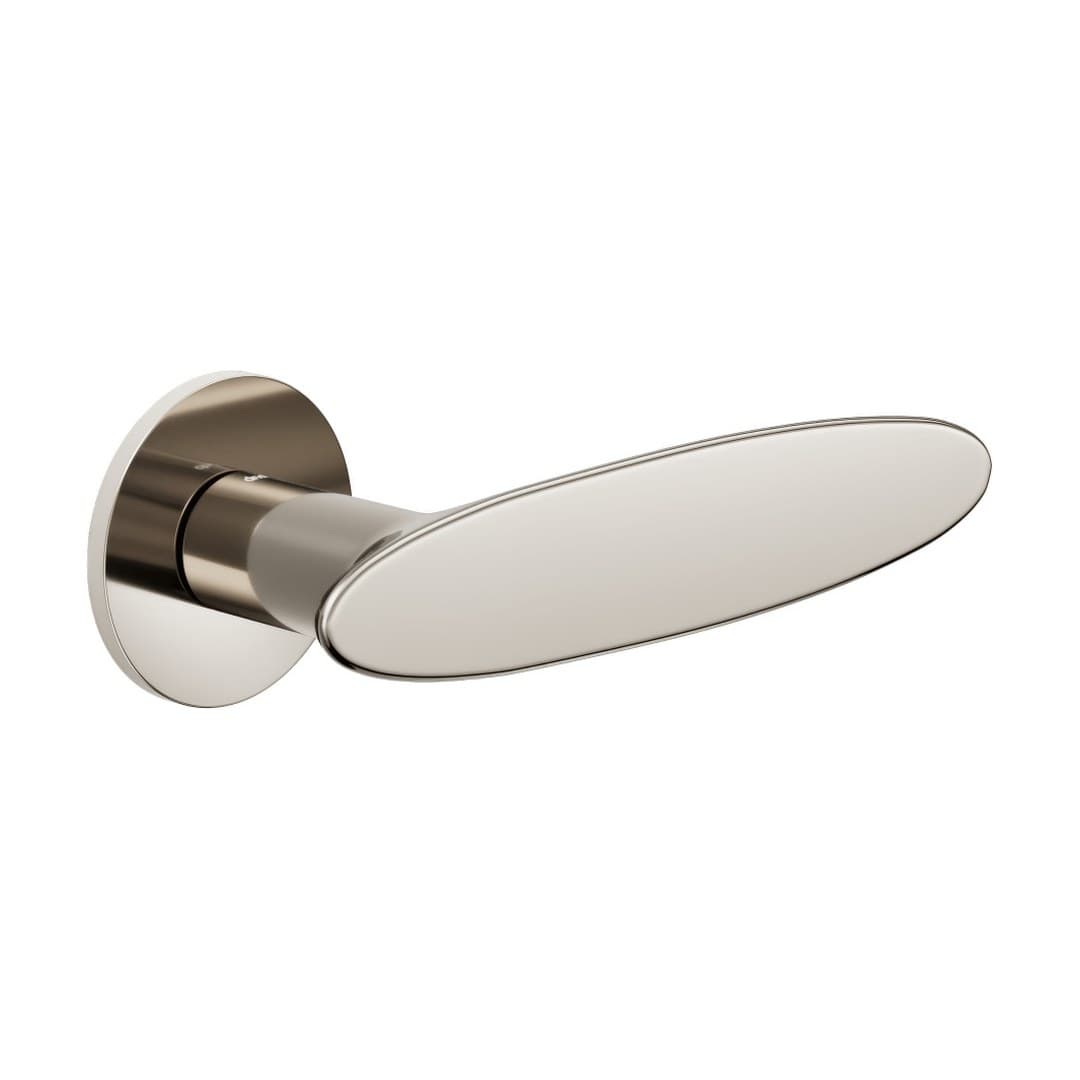DnD Ellipse – Πόμολο Πόρτας Ροζέτα – Fine Tonda – Bright nickel (IP40-PVN)