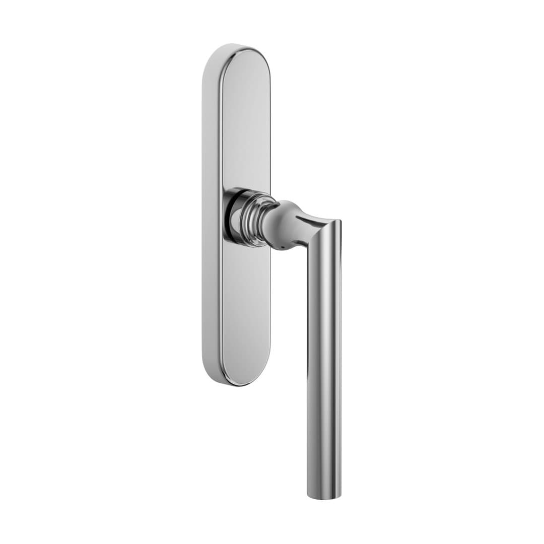 DnD Isabella – Πόμολο Παραθύρου – Cremonese su placca ovale – Polished chrome (IS21M-OC)