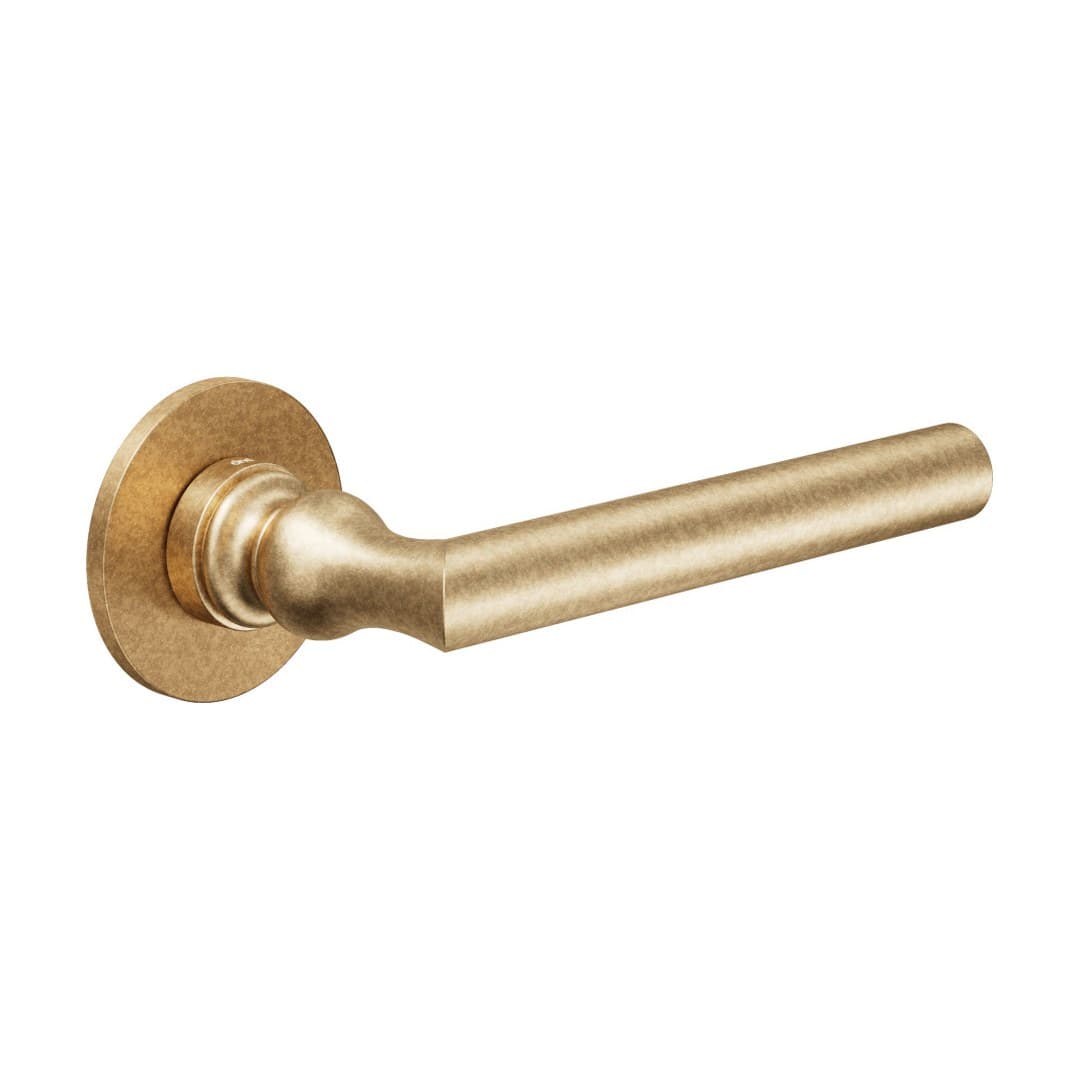 DnD Isabella – Πόμολο Πόρτας Ροζέτα – Fine Tonda – Natural brass (IS40-ONT)