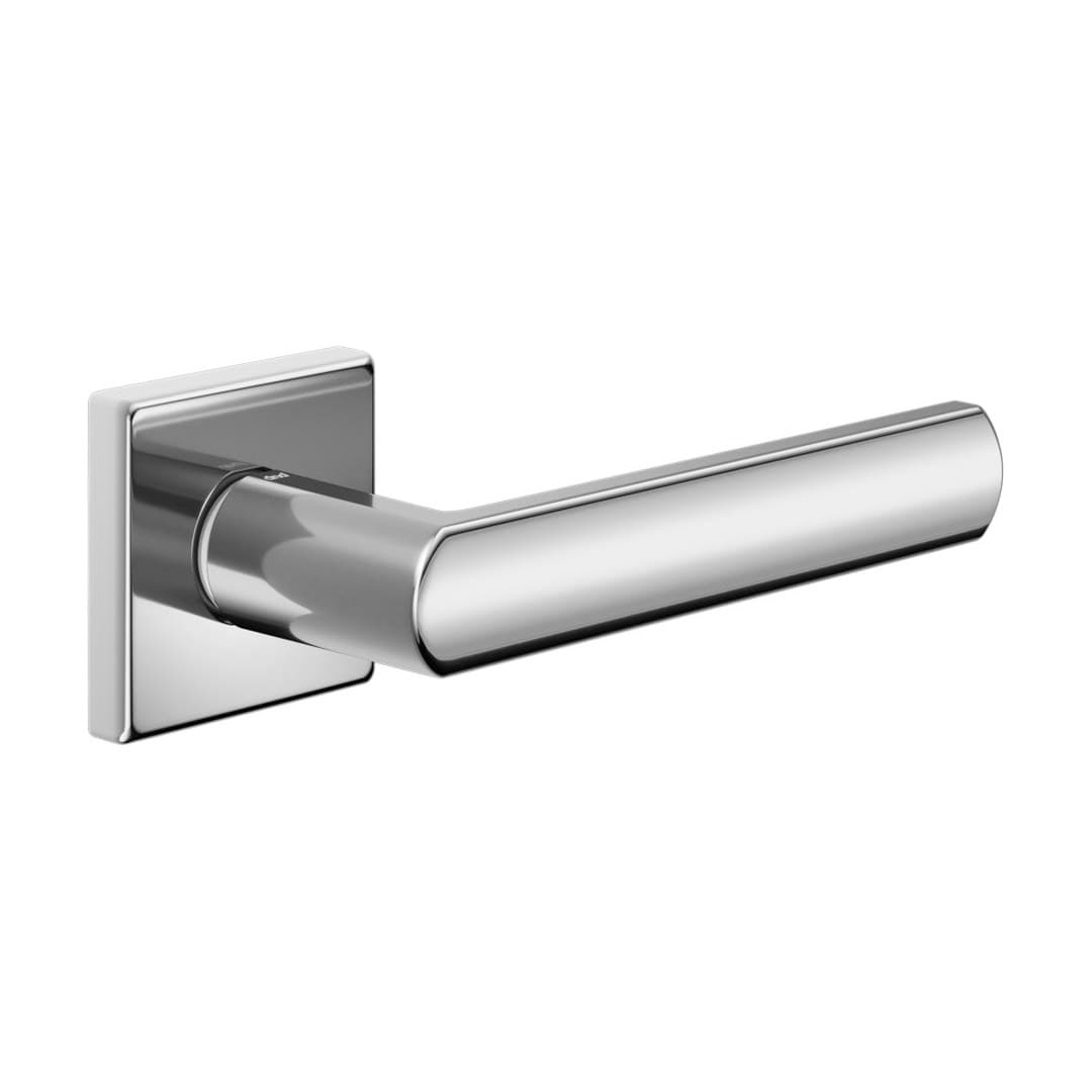 DnD Luce 02 – Πόμολο Πόρτας Ροζέτα – Vis Quadra – Polished chrome (LC14-ZC)