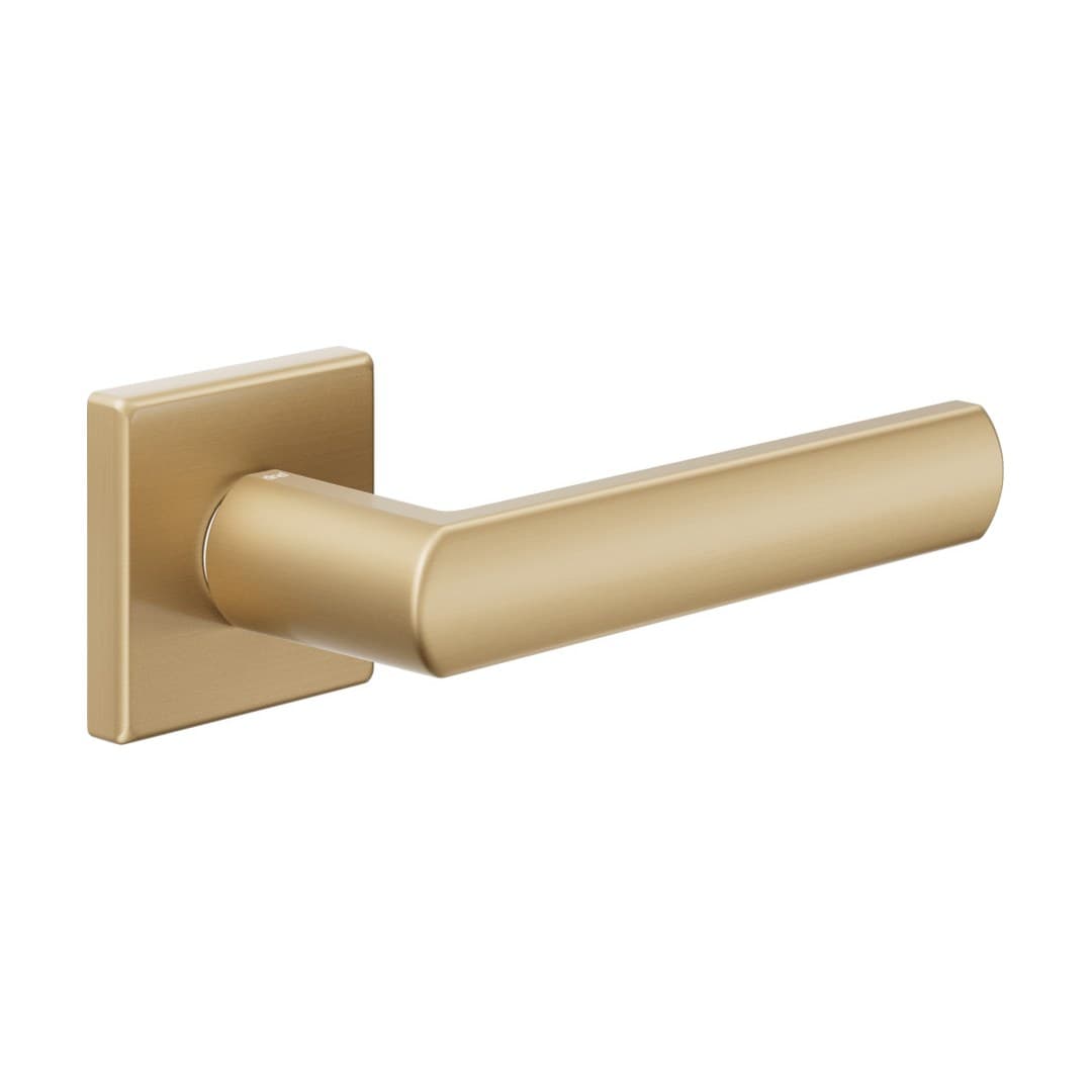 DnD Luce 02 – Πόμολο Πόρτας Ροζέτα – Vis Quadra – Satin gold (LC14-ZRO)
