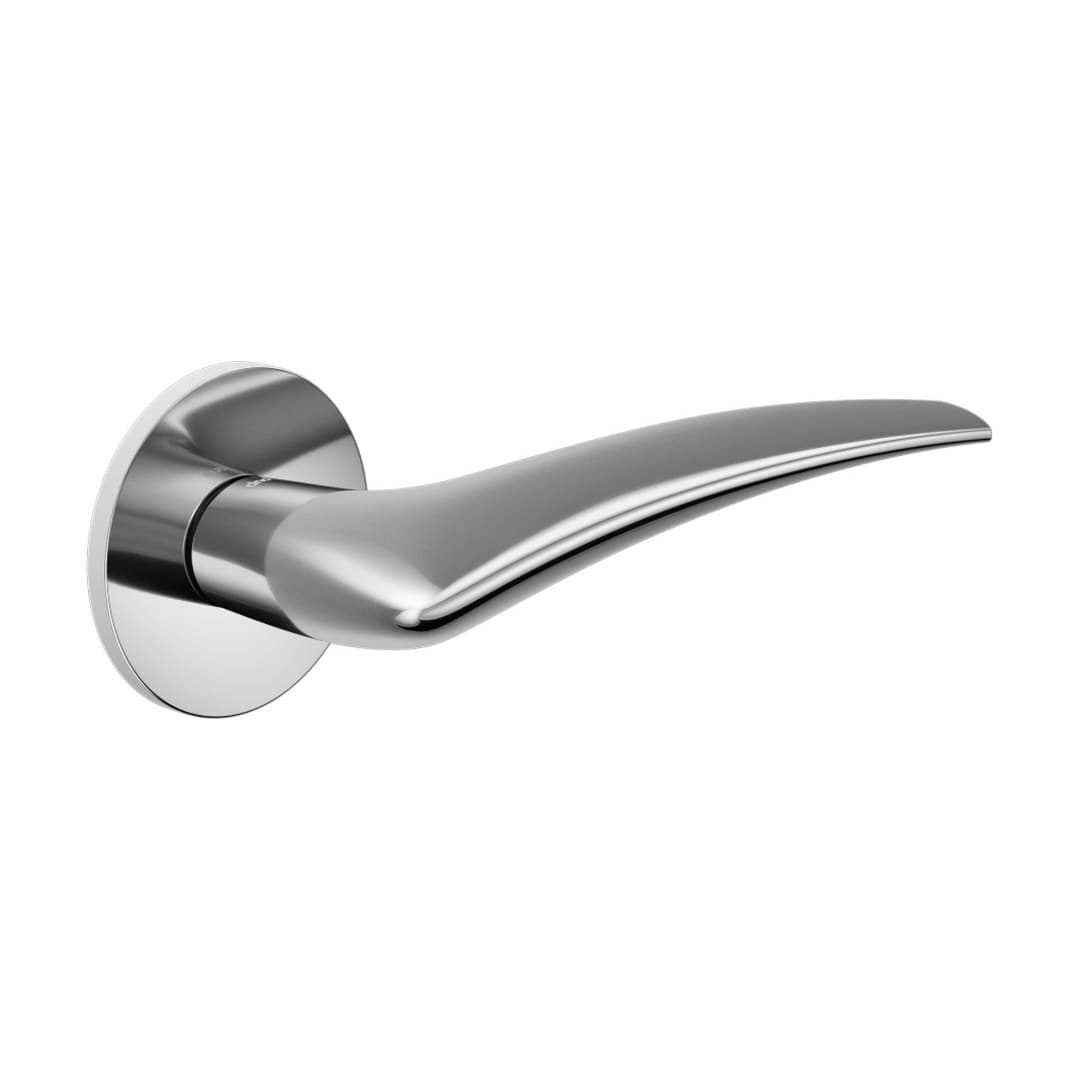DnD Linear – Πόμολο Πόρτας Ροζέτα – Fine Tonda – Polished chrome (LI40-OC)