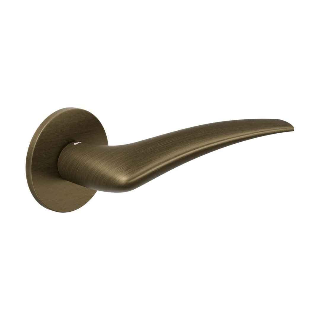 DnD Linear – Πόμολο Πόρτας Ροζέτα – Fine Tonda – Matt satin bronze (LI40-OGH)