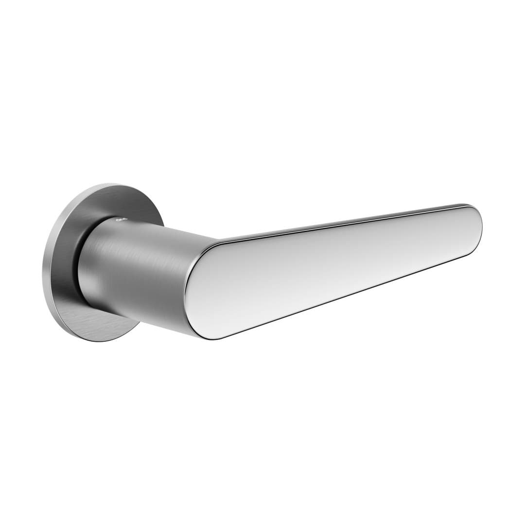 DnD Leva Mirror – Πόμολο Πόρτας Ροζέτα – Fine Tonda – Polished chrome - Satin chrome (LM40-CCS)