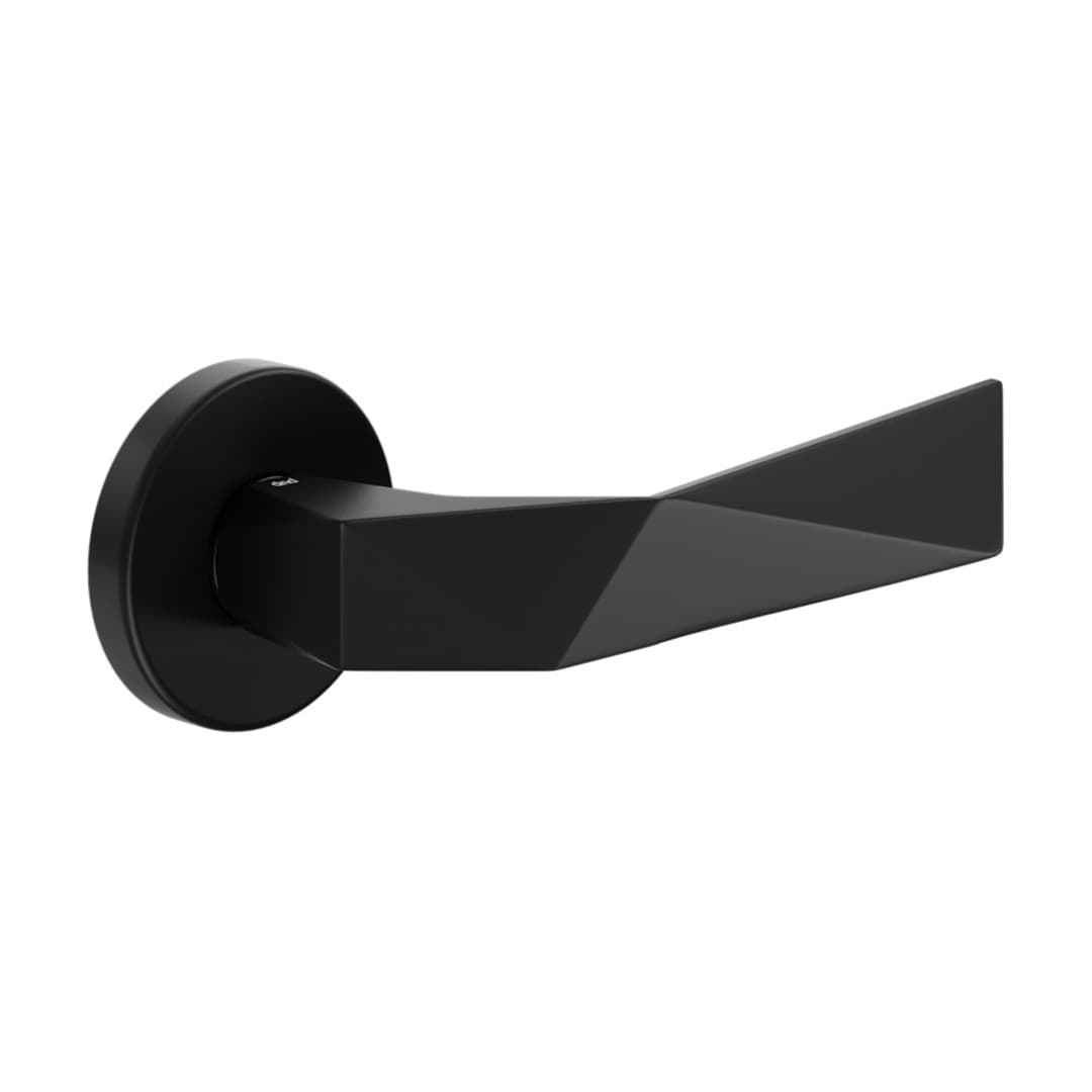DnD Luxury – Πόμολο Πόρτας Ροζέτα – Vis Tonda – Black (LU12-ONO)