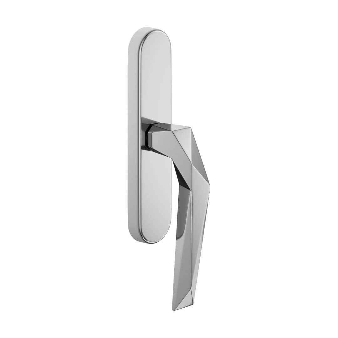 DnD Luxury – Πόμολο Παραθύρου – Cremonese su placca ovale – Polished chrome (LU20C-OC)