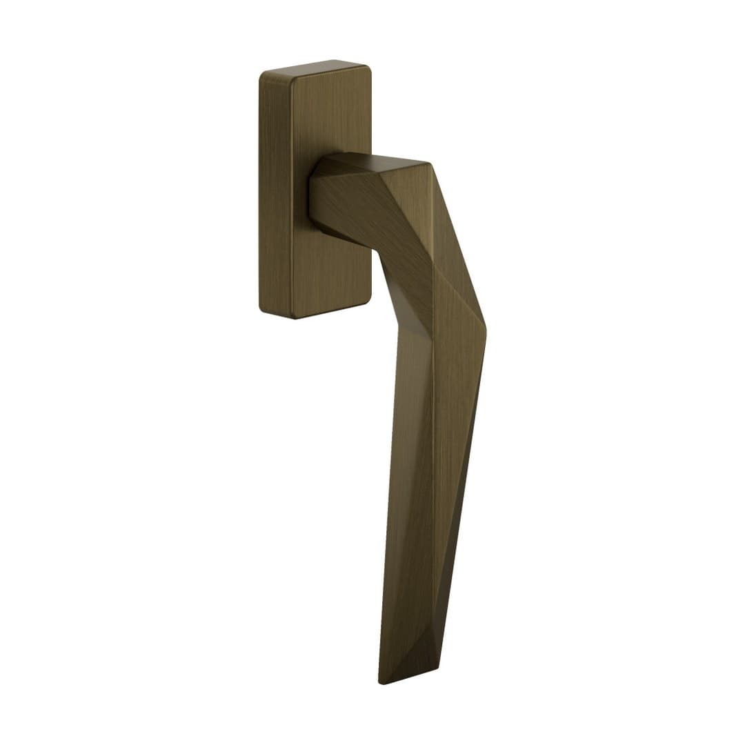 DnD Luxury 02 – Πόμολο Παραθύρου – DK DND Rettangolare – Matt satin bronze (LU25-OGH)