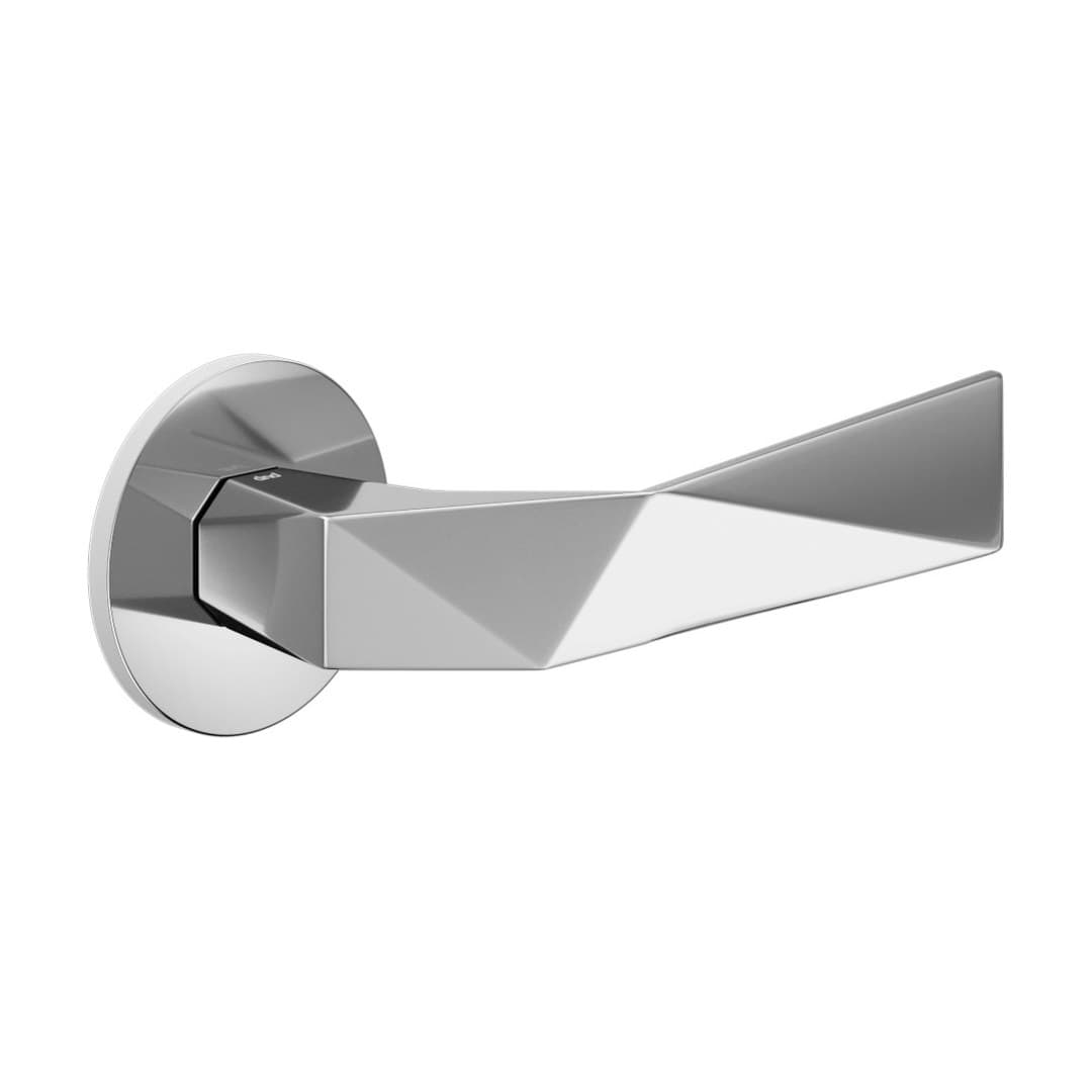 DnD Luxury – Πόμολο Πόρτας Ροζέτα – Fine Tonda – Polished chrome (LU40-OC)