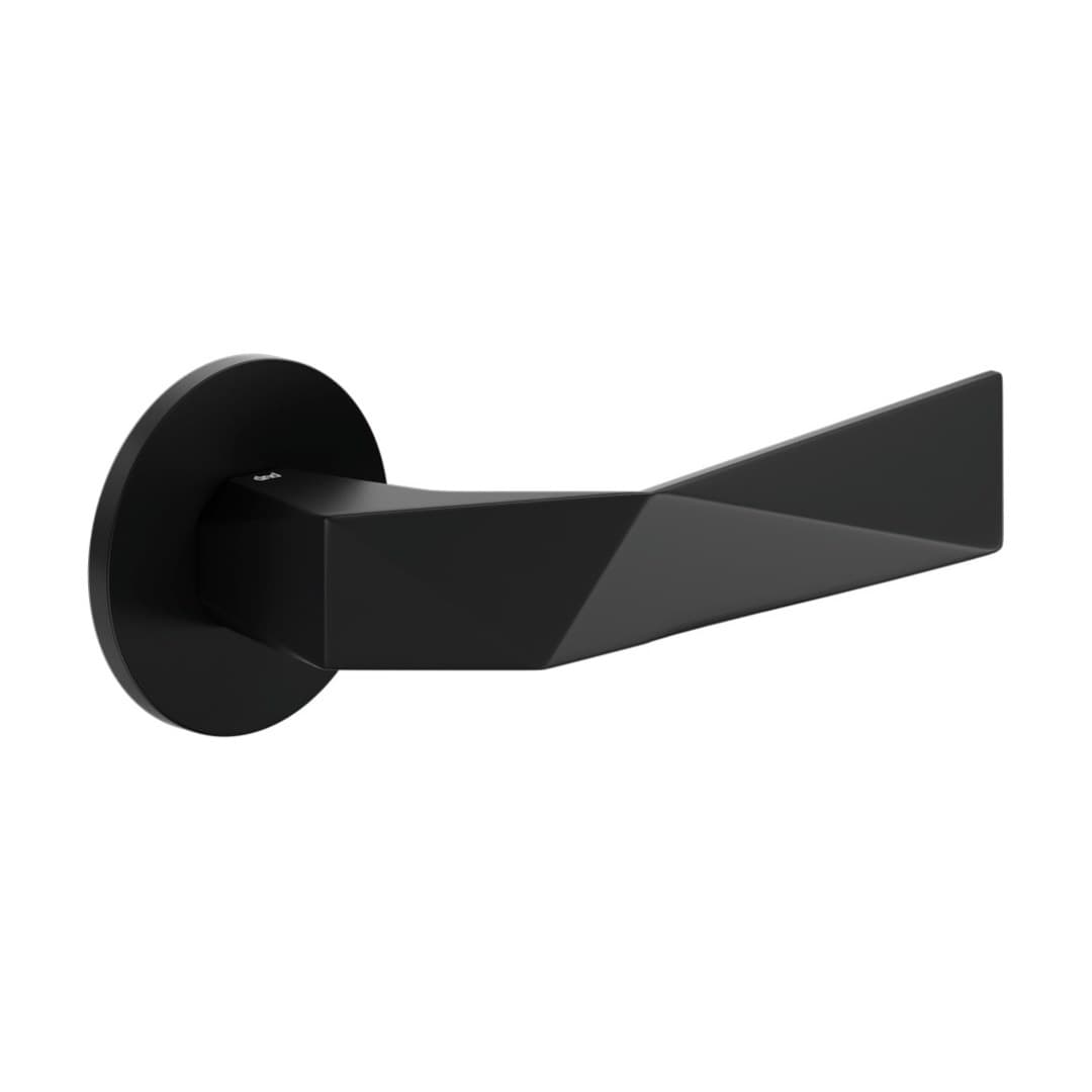 DnD Luxury – Πόμολο Πόρτας Ροζέτα – Fine Tonda – Black (LU40-ONO)