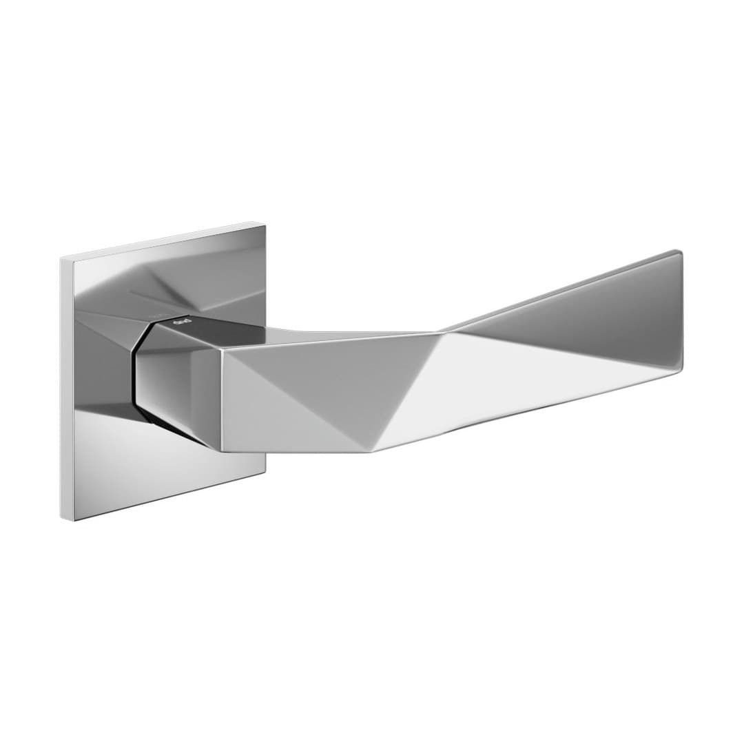 DnD Luxury 02 – Πόμολο Πόρτας Ροζέτα – Fine Quadra – Polished chrome (LU41-OC)