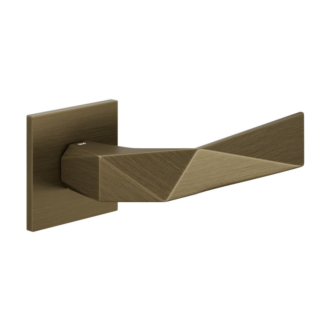 DnD Luxury 02 – Πόμολο Πόρτας Ροζέτα – Fine Quadra – Matt satin bronze (LU41-OGH)