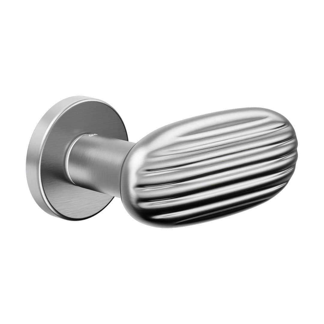 DnD Madeleine – Πόμολο Πόρτας Ροζέτα – Vis Tonda – Satin chrome (MA12-OCS)