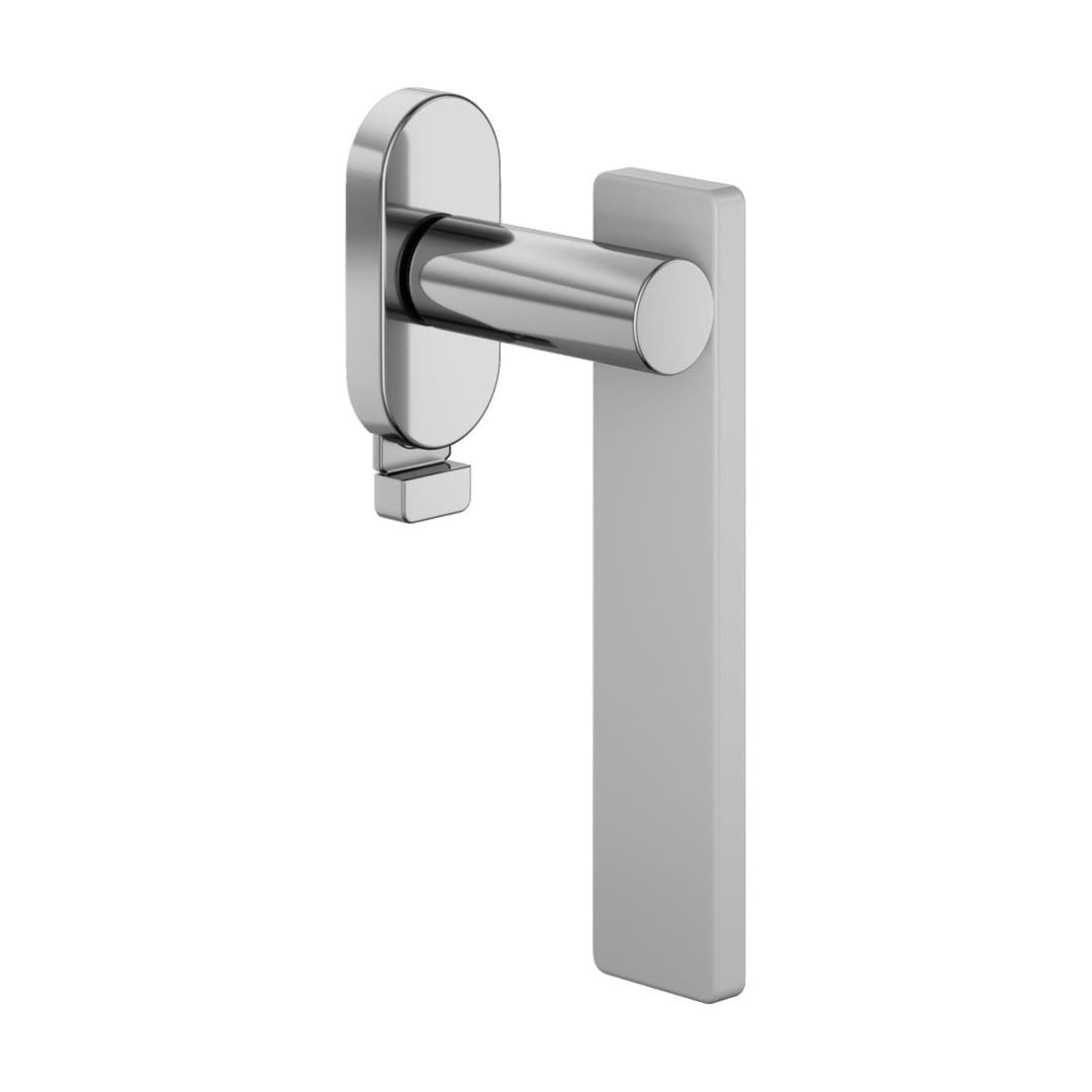 DnD Minima – Πόμολο Παραθύρου – DK VIS TS Ovale – Polished chrome + White (MN22TS-ZCBI)