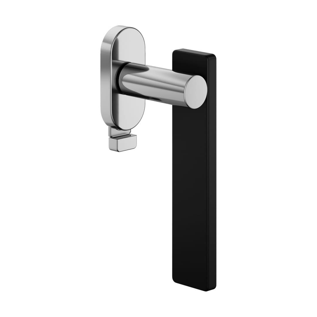 DnD Minima – Πόμολο Παραθύρου – DK VIS TS Ovale – Polished chrome + Black (MN22TS-ZCNE)