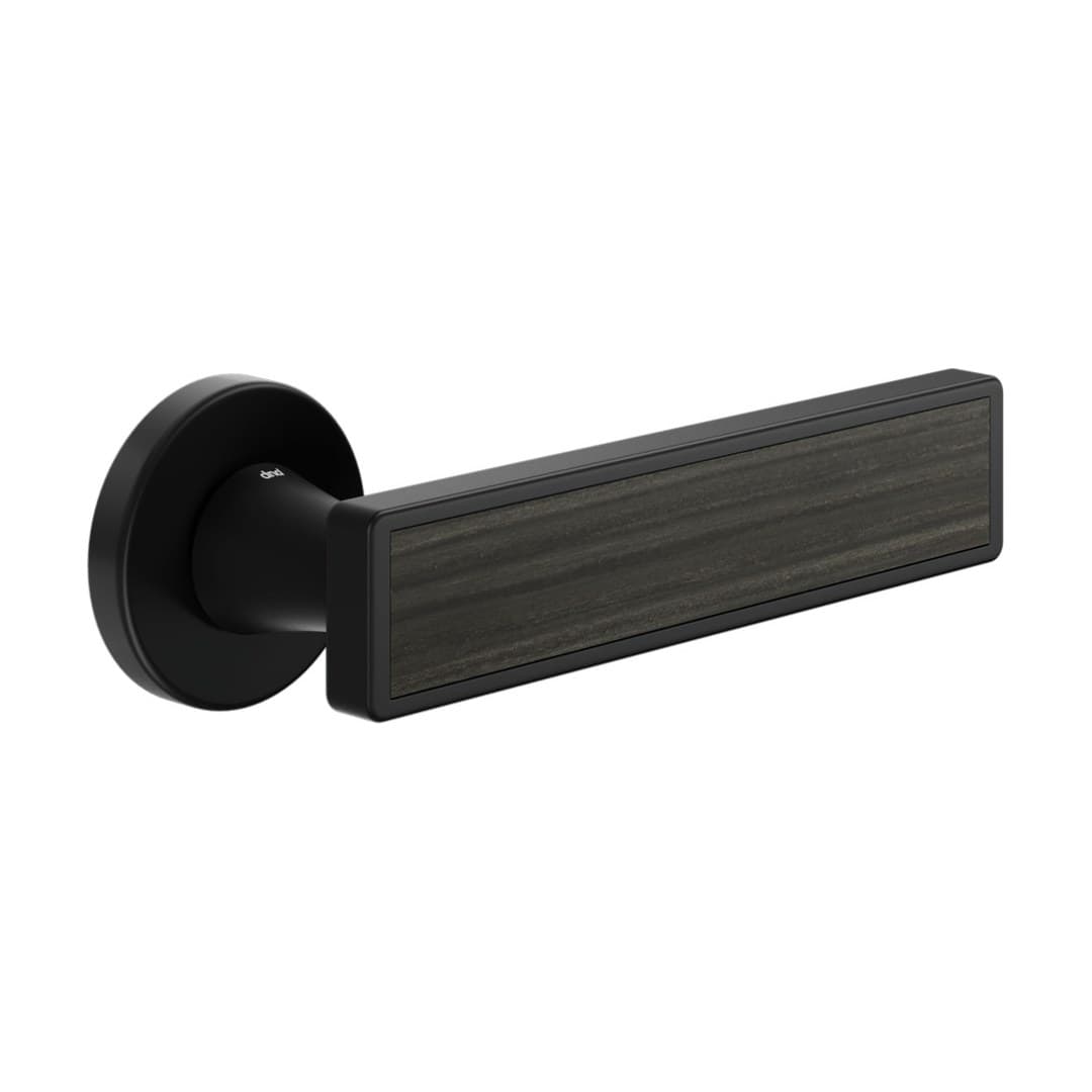 DnD Sochic L – Πόμολο Πόρτας Ροζέτα – Vis Tonda – Black + dark Rosewood insert (SL12-NPL)