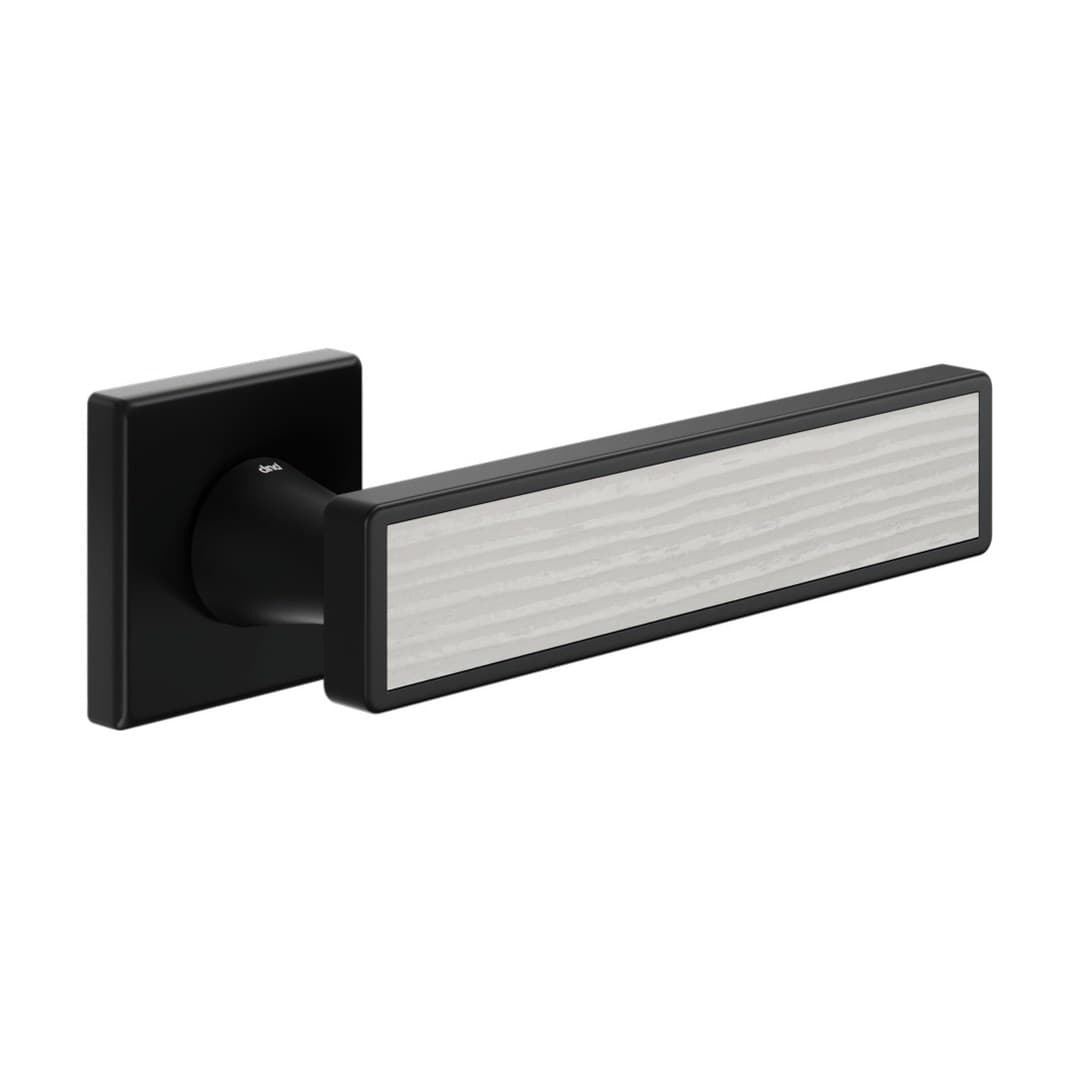 DnD Sochic L 02 – Πόμολο Πόρτας Ροζέτα – Vis Quadra – Black + white Rosewood insert (SL14-NPB)