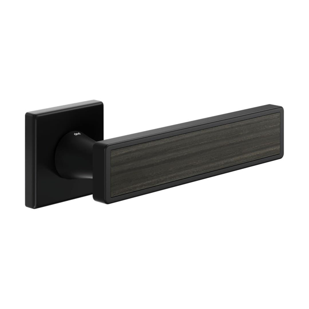 DnD Sochic L 02 – Πόμολο Πόρτας Ροζέτα – Vis Quadra – Black + dark Rosewood insert (SL14-NPL)
