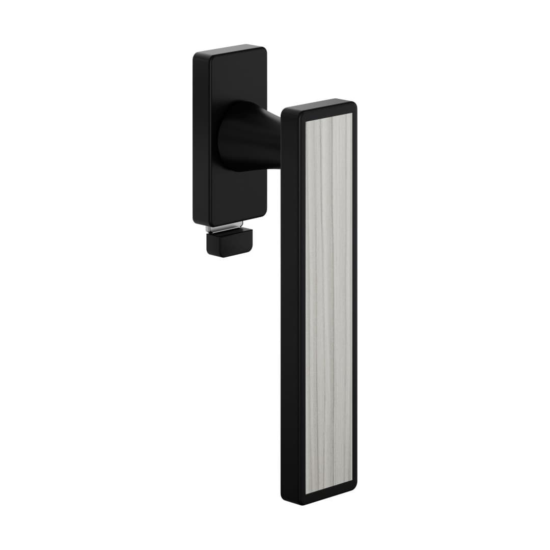 DnD Sochic L 02 – Πόμολο Παραθύρου – DK VIS TS Rettangolare – Black + sand Larchwood insert (SL25TS-NLS)