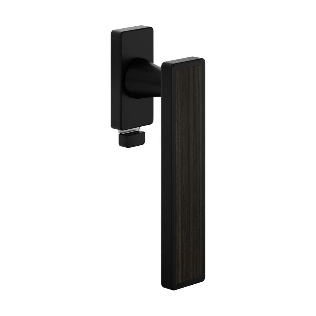 DnD Sochic L 02 – Πόμολο Παραθύρου – DK VIS TS Rettangolare – Black + dark Rosewood insert (SL25TS-NPL)