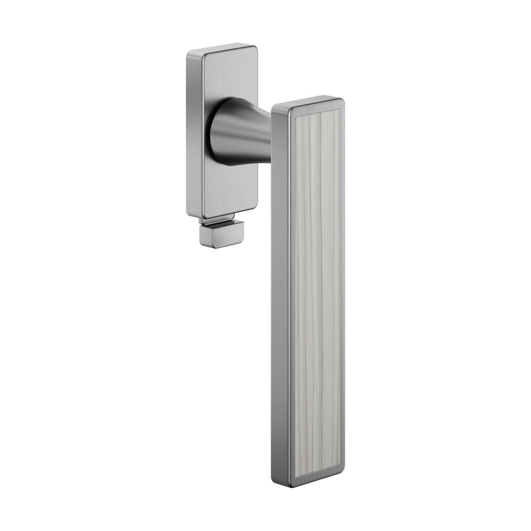 DnD Sochic L 02 – Πόμολο Παραθύρου – DK VIS TS Rettangolare – Satin chrome + sand Larchwood insert (SL25TS-SLS)
