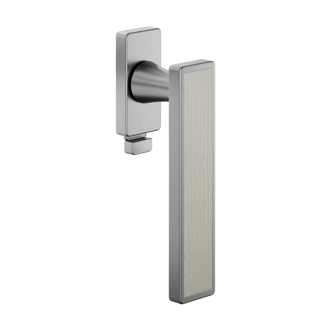 DnD Sochic L 02 – Πόμολο Παραθύρου – DK VIS TS Rettangolare – Satin chrome + white Rosewood insert (SL25TS-SPB)