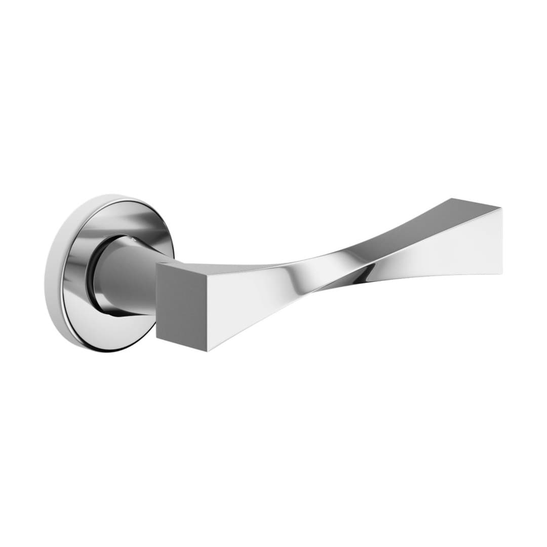 DnD Twist – Πόμολο Πόρτας Ροζέτα – Vis Tonda – Polished chrome (TW12-OC)