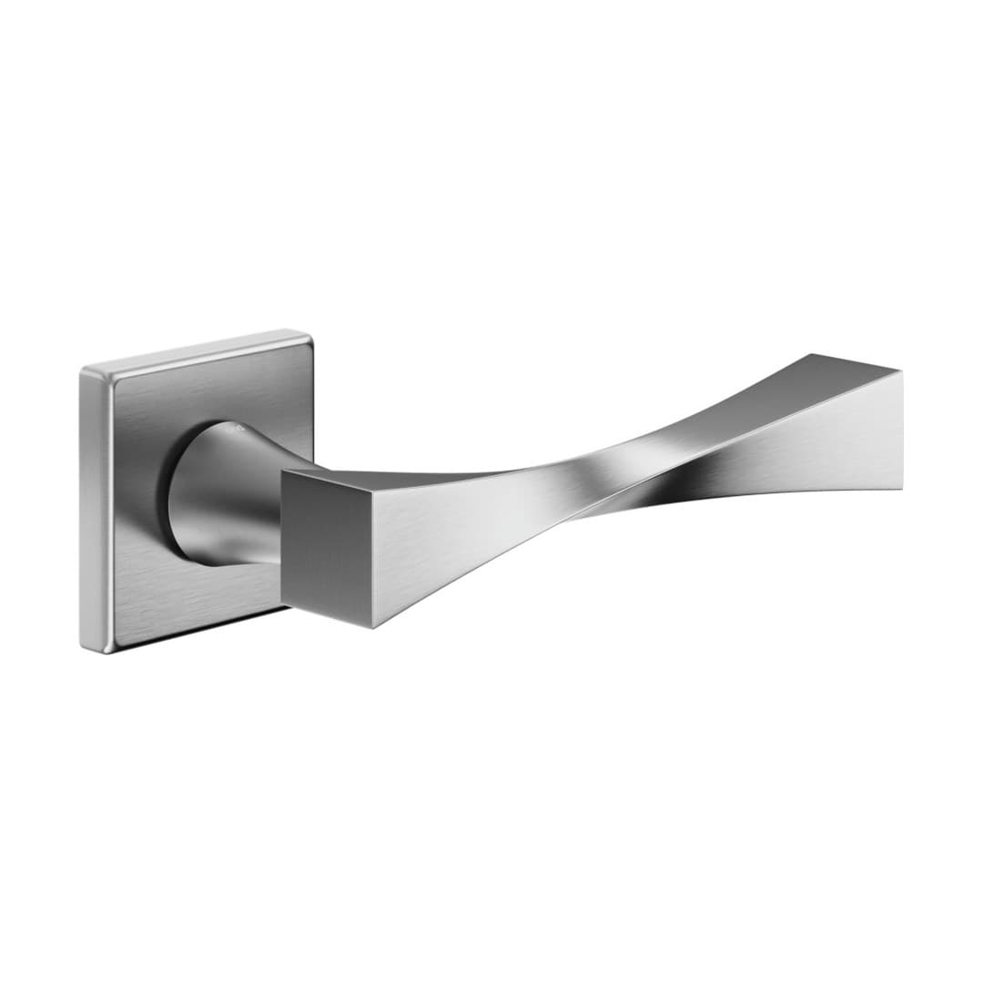 DnD Twist 02 – Πόμολο Πόρτας Ροζέτα – Vis Quadra – Satin chrome (TW13-OCS)