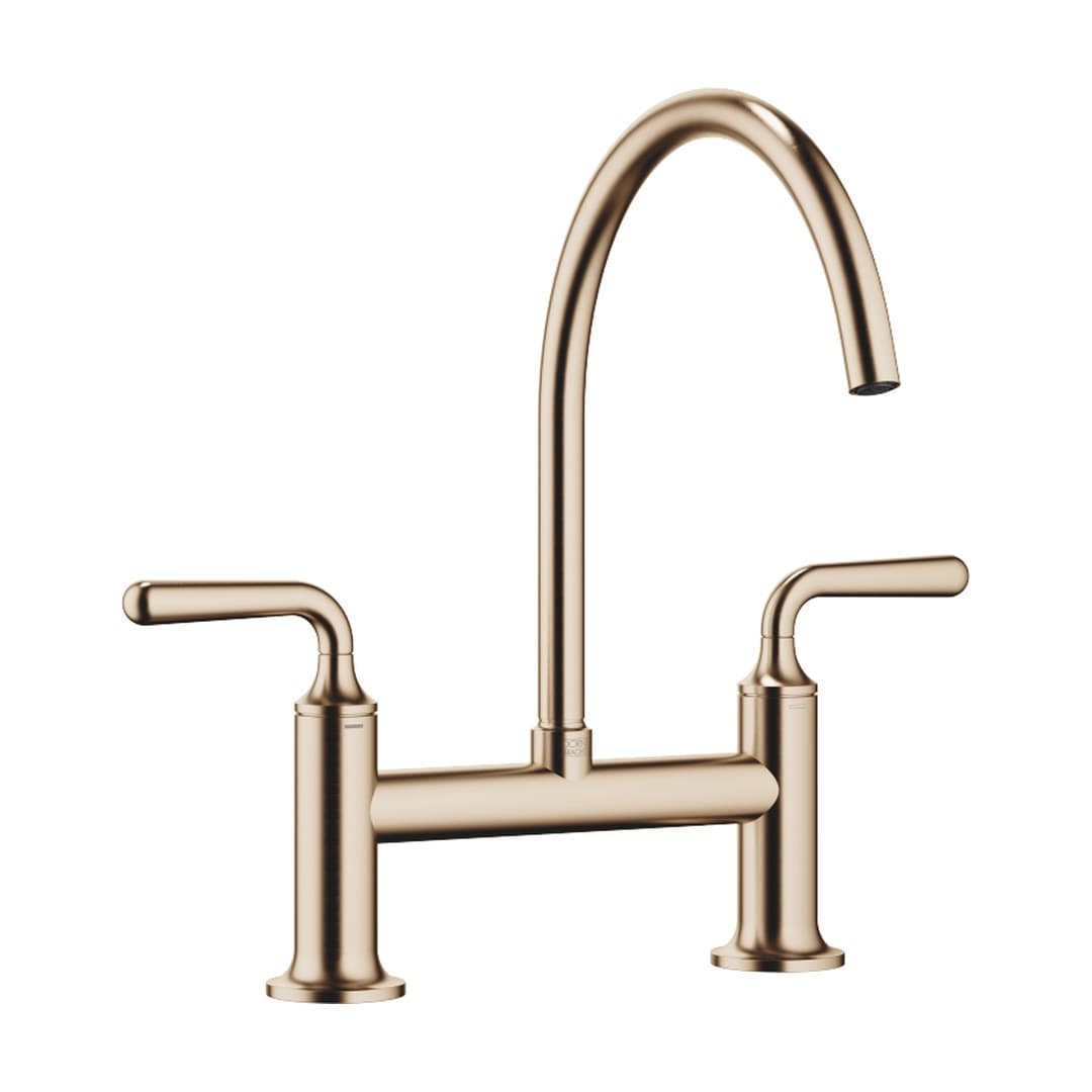 Dornbracht VAIA – Μπαταρία Κουζίνας – Two-hole bridge mixer for rinsing/Profi spray – Brushed Champagne (22kt Gold) (19815809-46)