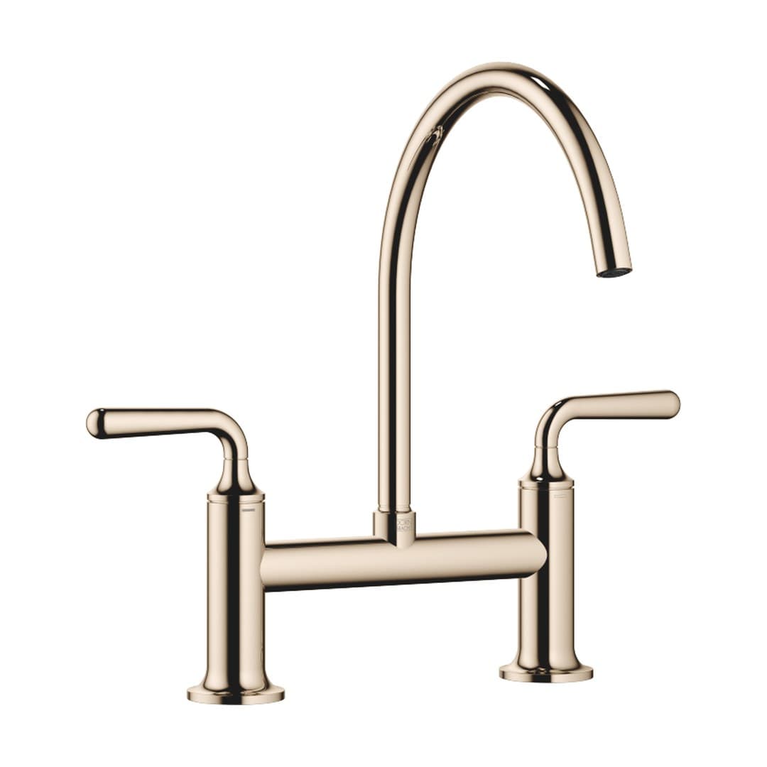 Dornbracht VAIA – Μπαταρία Κουζίνας – Two-hole bridge mixer for rinsing/Profi spray – Champagne (22kt Gold) (19815809-47)