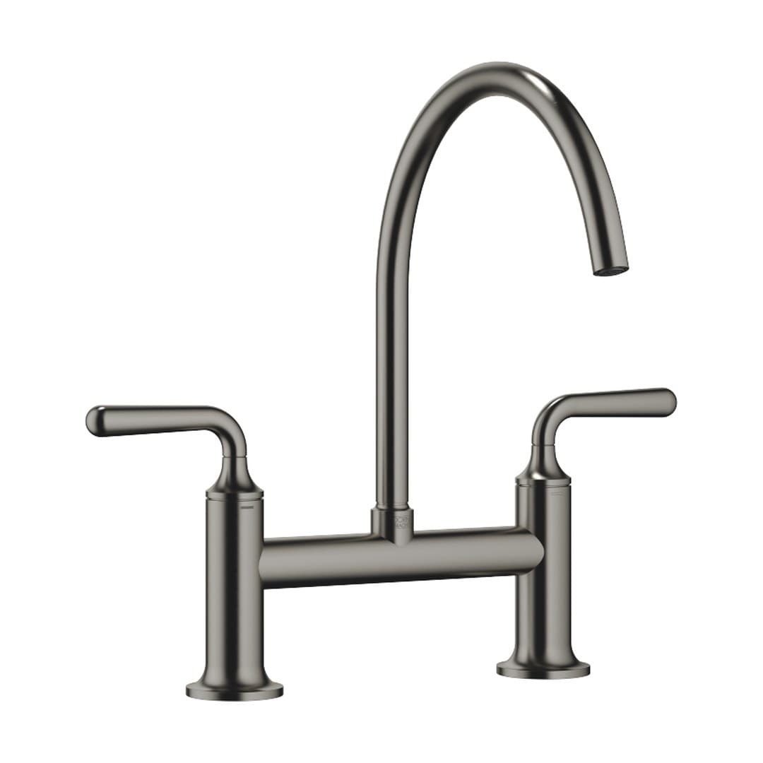 Dornbracht VAIA – Μπαταρία Κουζίνας – Two-hole bridge mixer for rinsing/Profi spray – Brushed Dark Platinum (19815809-99)