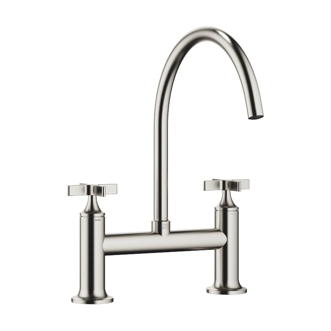 Dornbracht VAIA – Μπαταρία Κουζίνας – Two-hole bridge mixer for rinsing/Profi spray – Brushed Platinum (19825809-06)