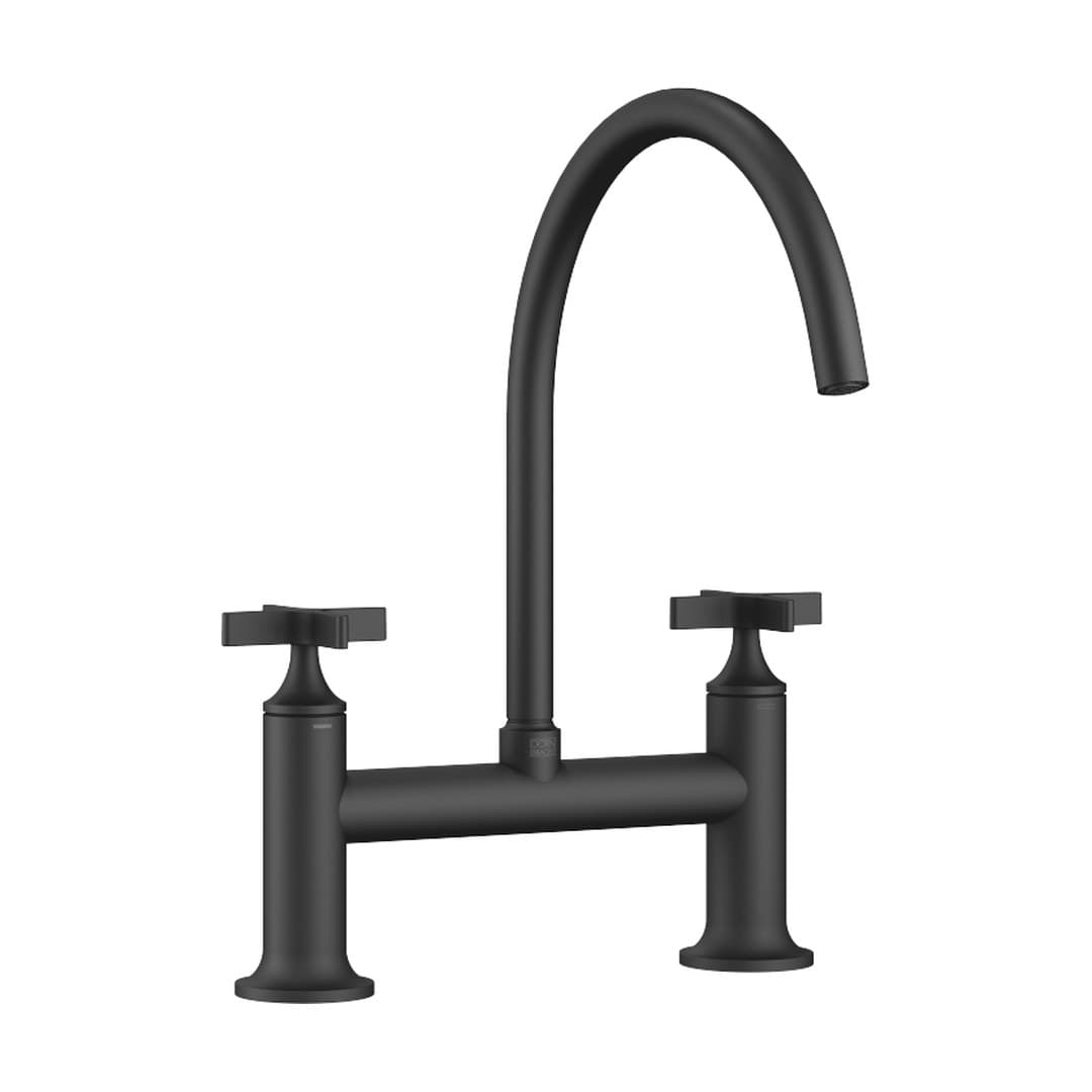 Dornbracht VAIA – Μπαταρία Κουζίνας – Two-hole bridge mixer for rinsing/Profi spray – Matte Black (19825809-33)