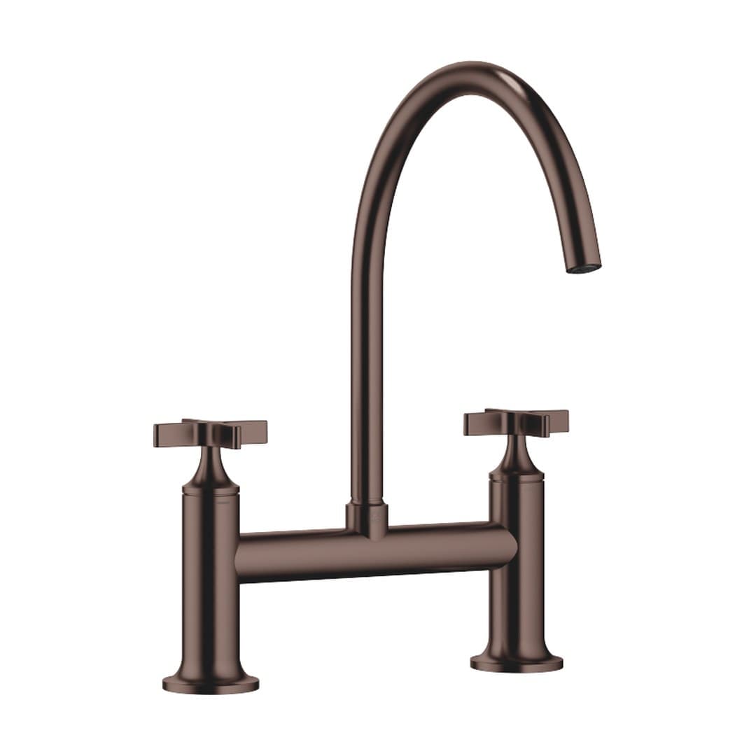 Dornbracht VAIA – Μπαταρία Κουζίνας – Two-hole bridge mixer for rinsing/Profi spray – Brushed Dark Bronze (PVD) (19825809-43)