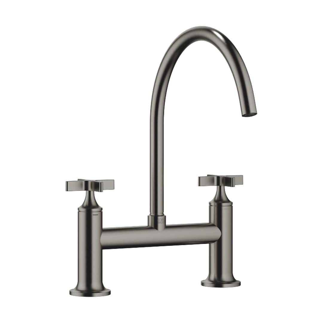 Dornbracht VAIA – Μπαταρία Κουζίνας – Two-hole bridge mixer for rinsing/Profi spray – Brushed Dark Platinum (19825809-99)