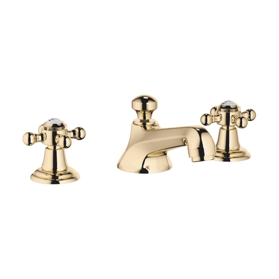 Dornbracht Madison – Μπαταρία Νιπτήρα – Three-hole basin mixer with pop-up waste – Durabrass (23kt Gold) (20700360-09)