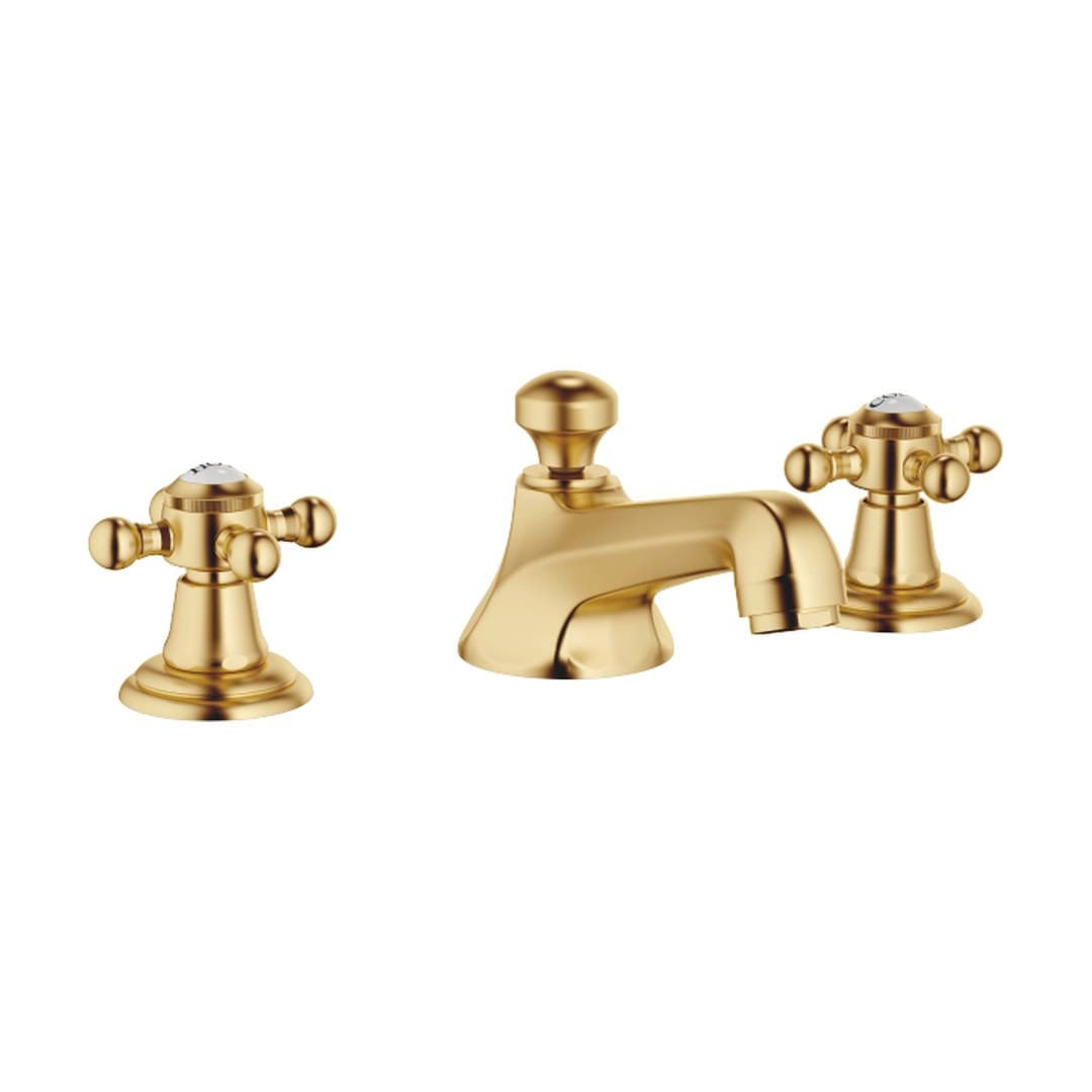 Dornbracht Madison – Μπαταρία Νιπτήρα – Three-hole basin mixer with pop-up waste – Brushed Durabrass (23kt Gold) (20700360-28)