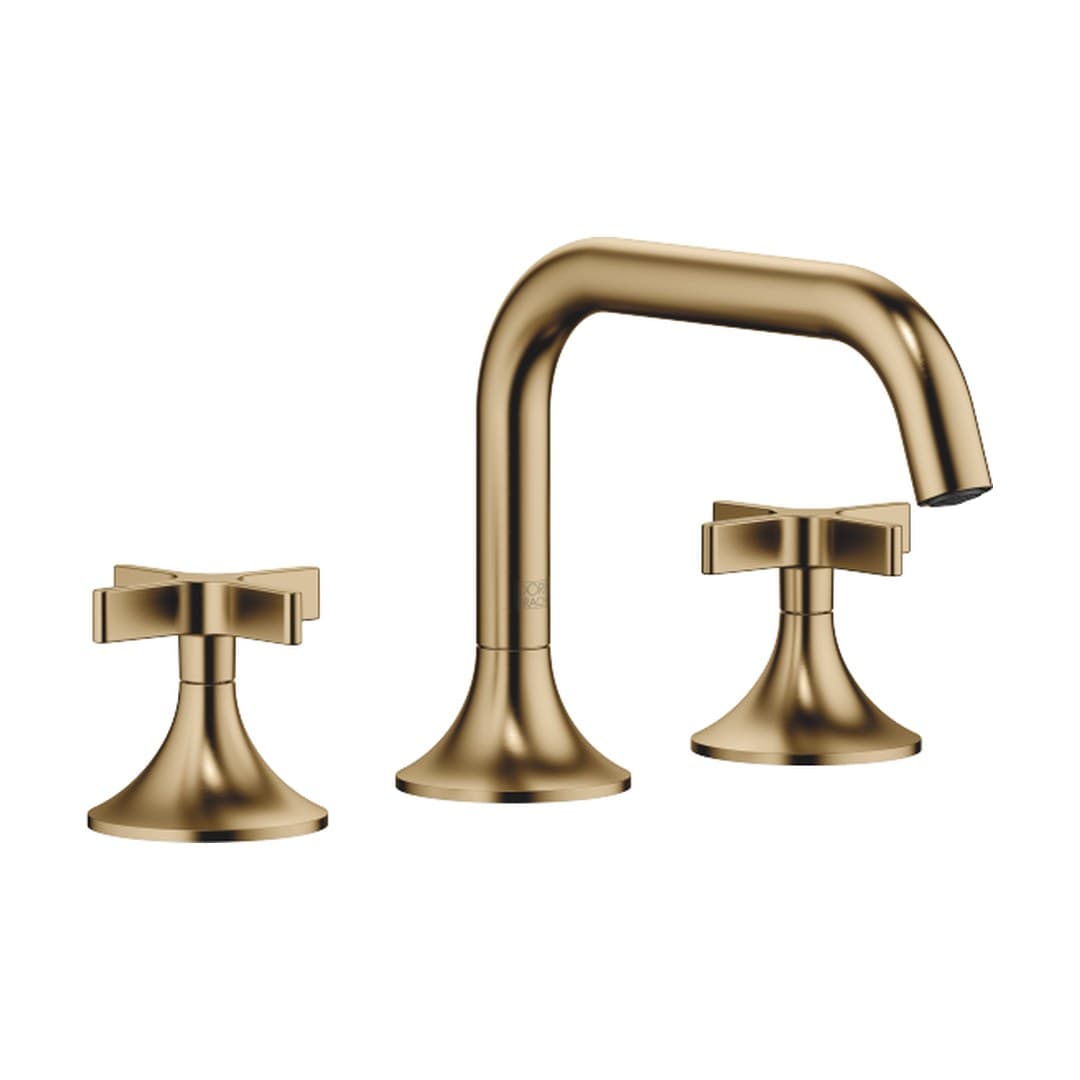 Dornbracht VAIA – Μπαταρία Νιπτήρα – Three-hole basin mixer with pop-up waste – Brushed Dark Brass (PVD) (20705809-39)