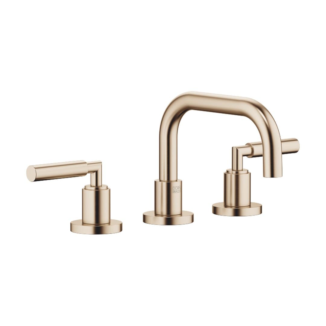 Dornbracht Tara – Μπαταρία Νιπτήρα – Three-hole basin mixer with pop-up waste – Brushed Champagne (22kt Gold) (20705882-46)