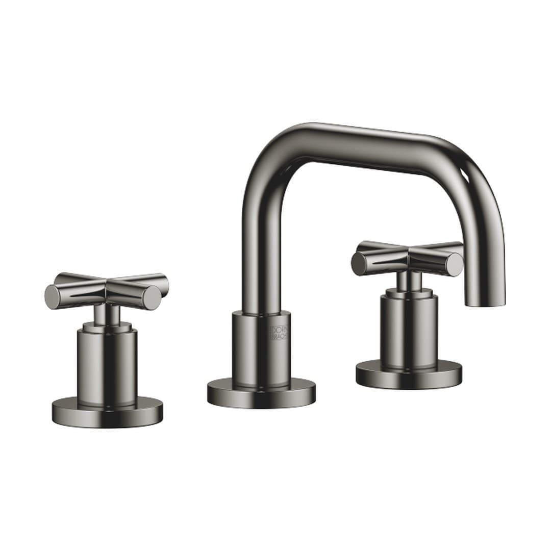 Dornbracht Tara – Μπαταρία Νιπτήρα – Three-hole basin mixer with pop-up waste – Dark Chrome (20705892-19)