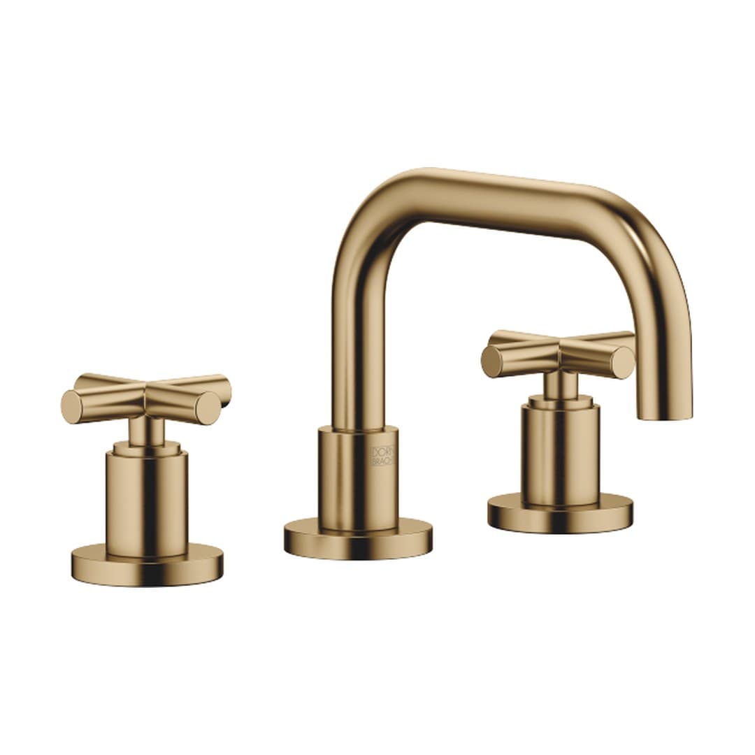 Dornbracht Tara – Μπαταρία Νιπτήρα – Three-hole basin mixer with pop-up waste – Brushed Dark Brass (PVD) (20705892-39)
