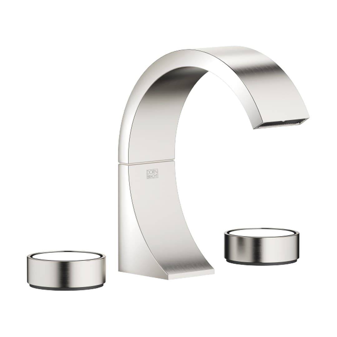 Dornbracht CYO – Μπαταρία Νιπτήρα – Three-hole basin mixer with pop-up waste without design element – Platinum / Brushed Platinum (20710811-36)
