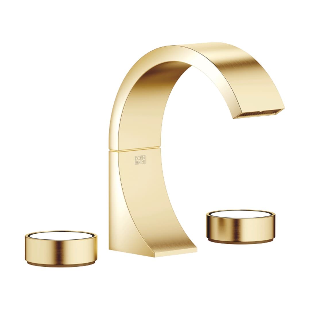 Dornbracht CYO – Μπαταρία Νιπτήρα – Three-hole basin mixer with pop-up waste without design element – Durabrass / Brushed Durabrass (23kt Gold) (20710811-38)