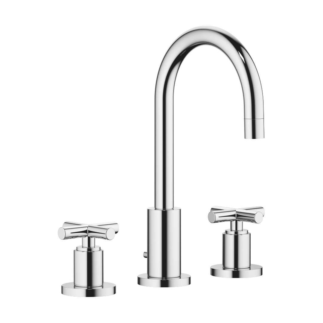 Dornbracht Tara – Μπαταρία Νιπτήρα – Three-hole basin mixer with pop-up waste – Chrome (20710892-00)